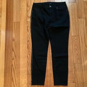 1822 Denim Black Studded Women's Jeans